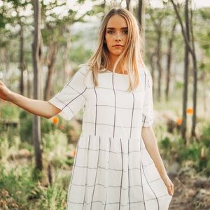 Black and White Checkered Dress